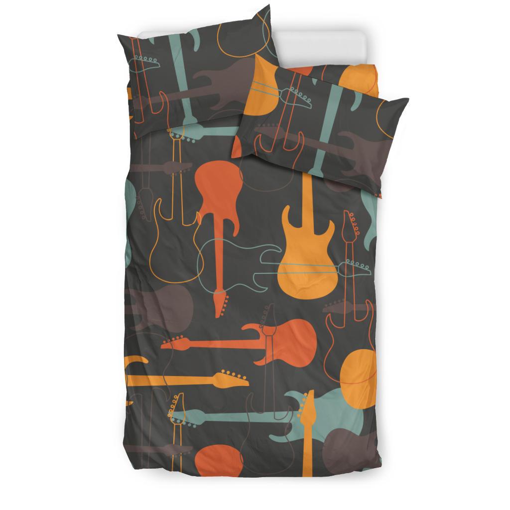 Electric Guitars Pattern Bedding Comforter Set