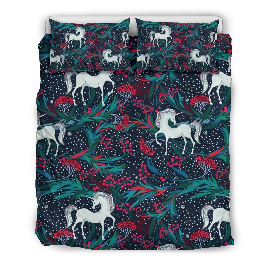 Fairy Floral Unicorn Pattern Bedding Comforter Set For Bedroom