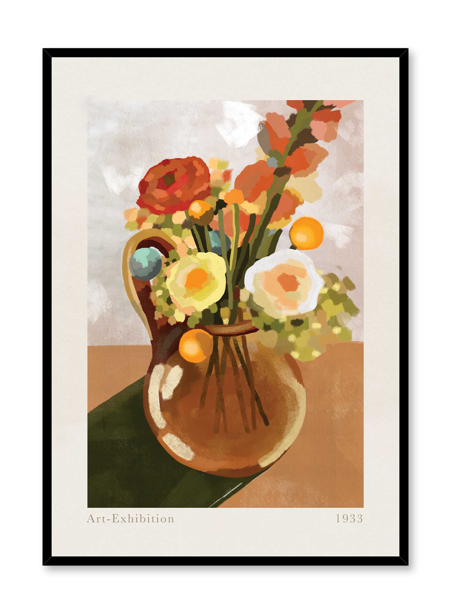 Flower Vase Poster Prints Wall Art Gift For Home Decoration 12x18 16x24 20x30 24x36 Inches