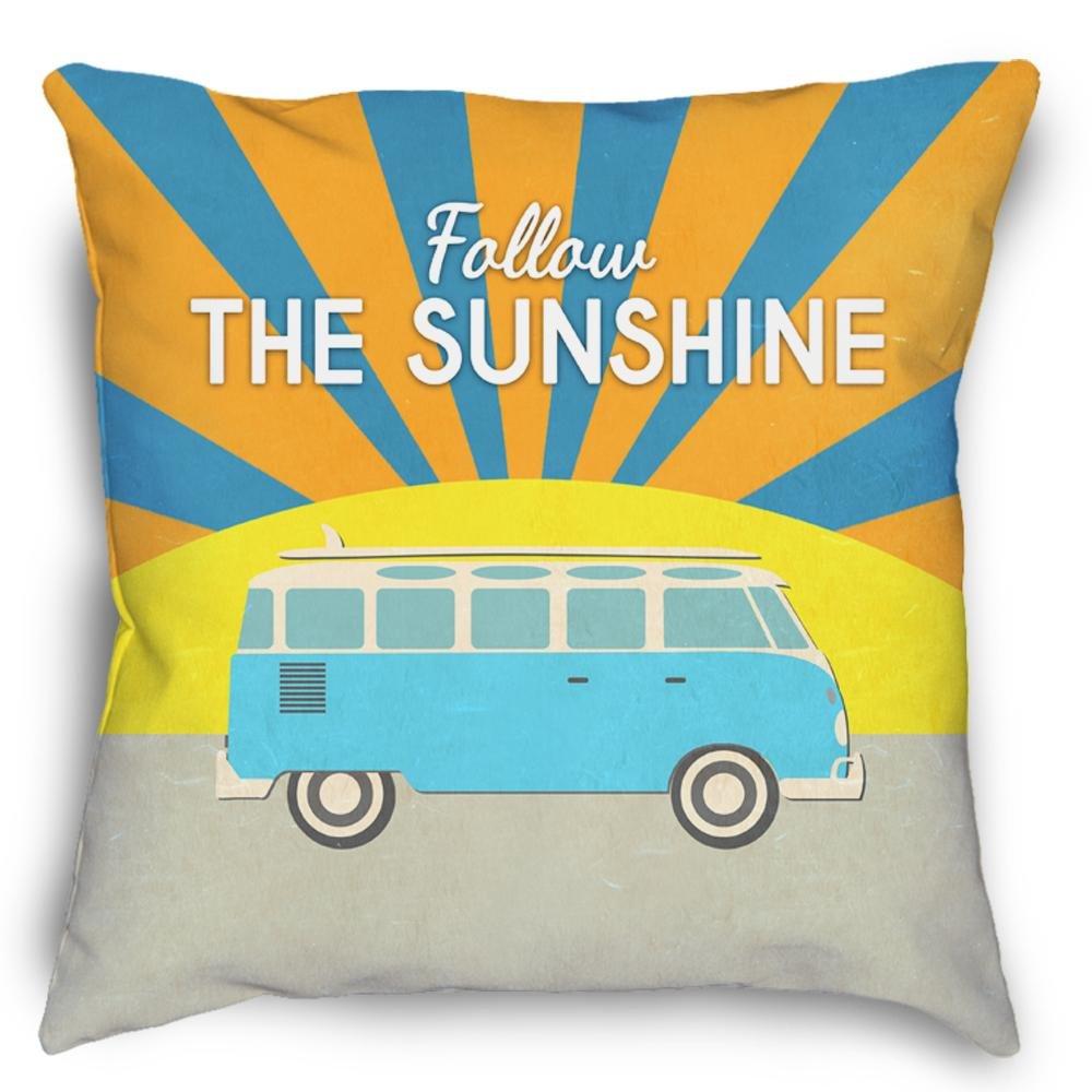 Follow The Sunshine Pillow Cover Square Pillow Decorative Gift For Home Decoration 45x45cm