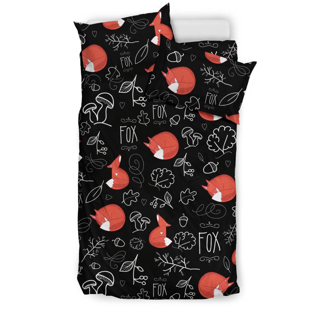 Fox Sleeping Fox Pattern Bedding Comforter Set