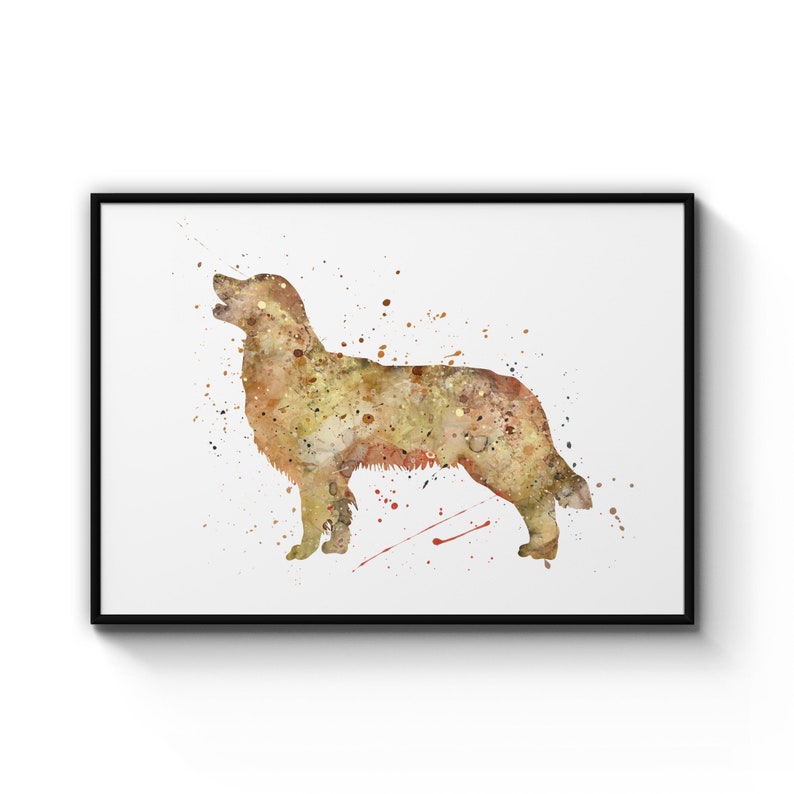 Golden Retriever Dog Painting Cute Nursery Animal Poster Prints Wall Art Gift For Home Decoration 12x18 16x24 20x30 24x36 Inches