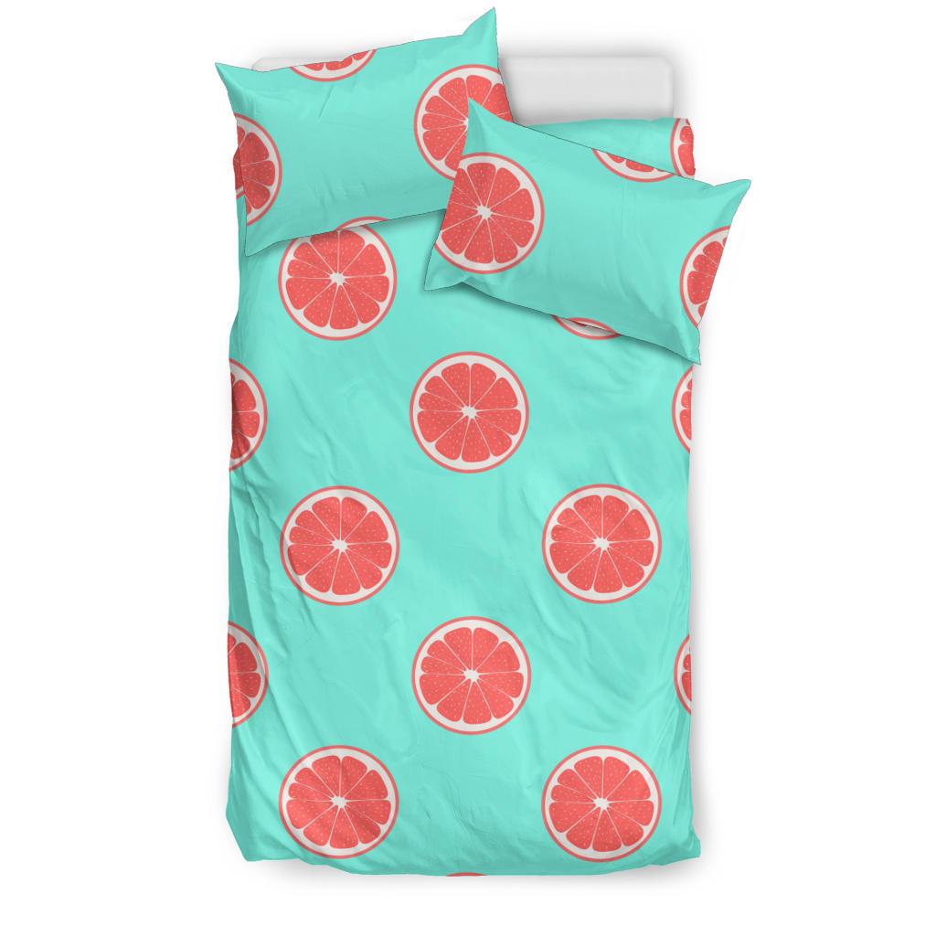 Grapefruit Green Background Bedding Comforter Set