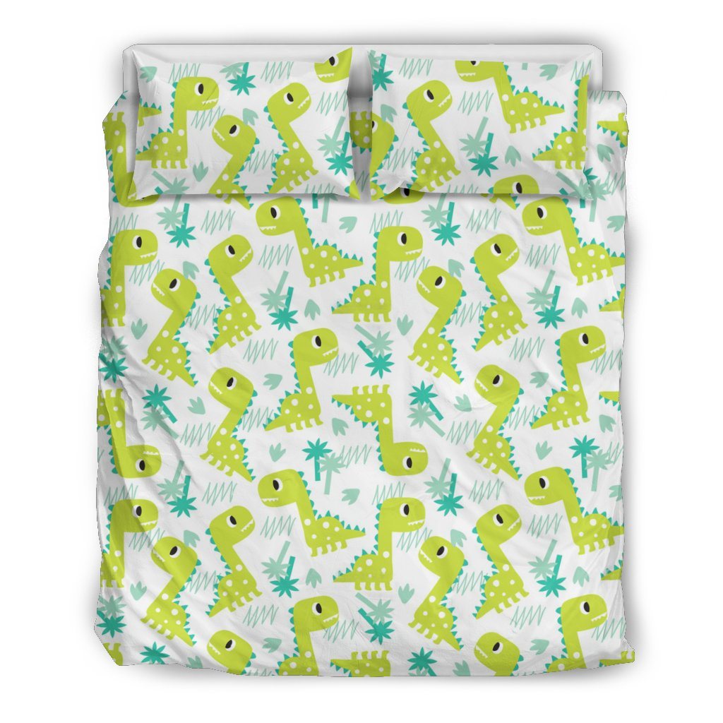 Green Dinosaur Funny - Bedding Comforter Set For Bedroom