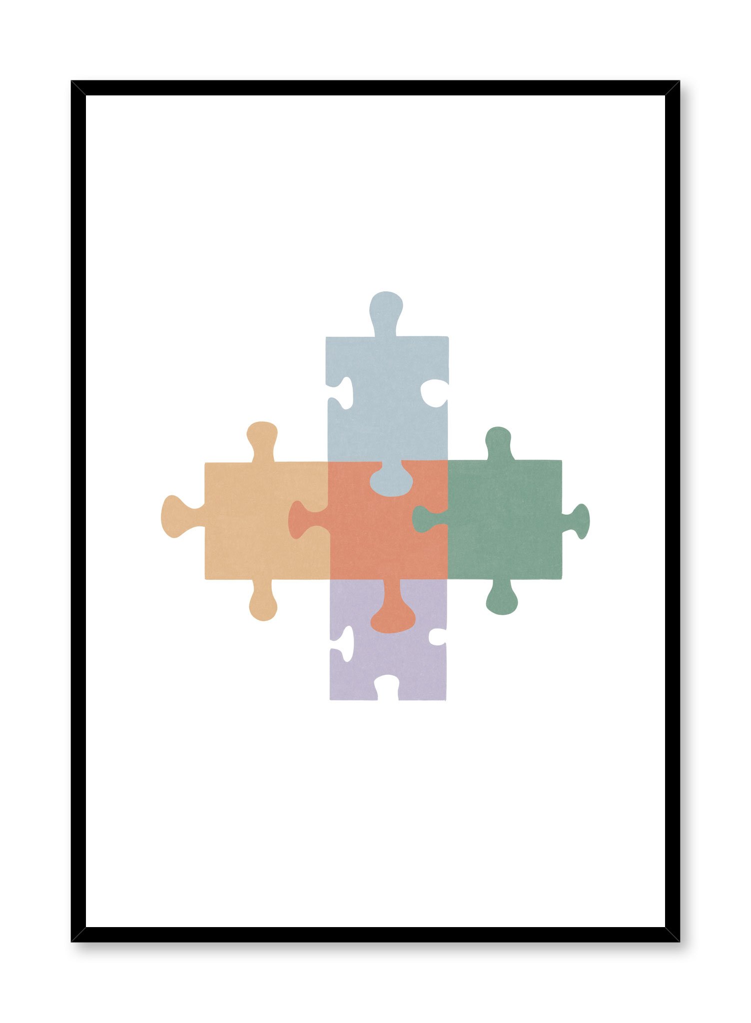 Happy Puzzle Poster Prints Wall Art Gift For Home Decoration 12x18 16x24 20x30 24x36 Inches