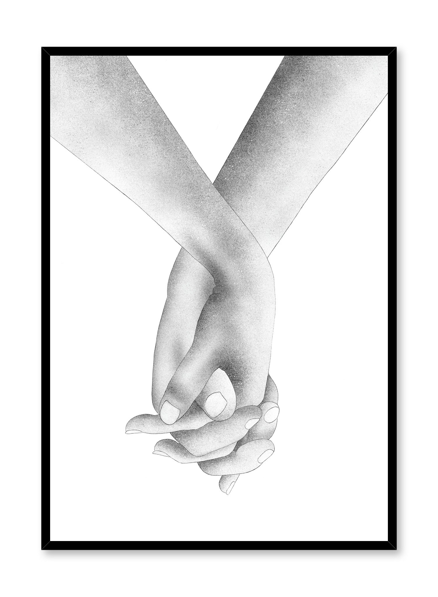 Holding Hands Poster Prints Wall Art Gift For Home Decoration 12x18 16x24 20x30 24x36 Inches