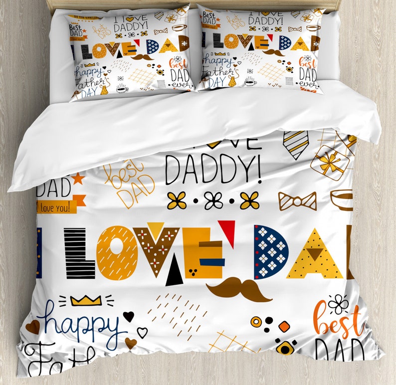 I Love Dad Bedding Comforter Set For Bedroom