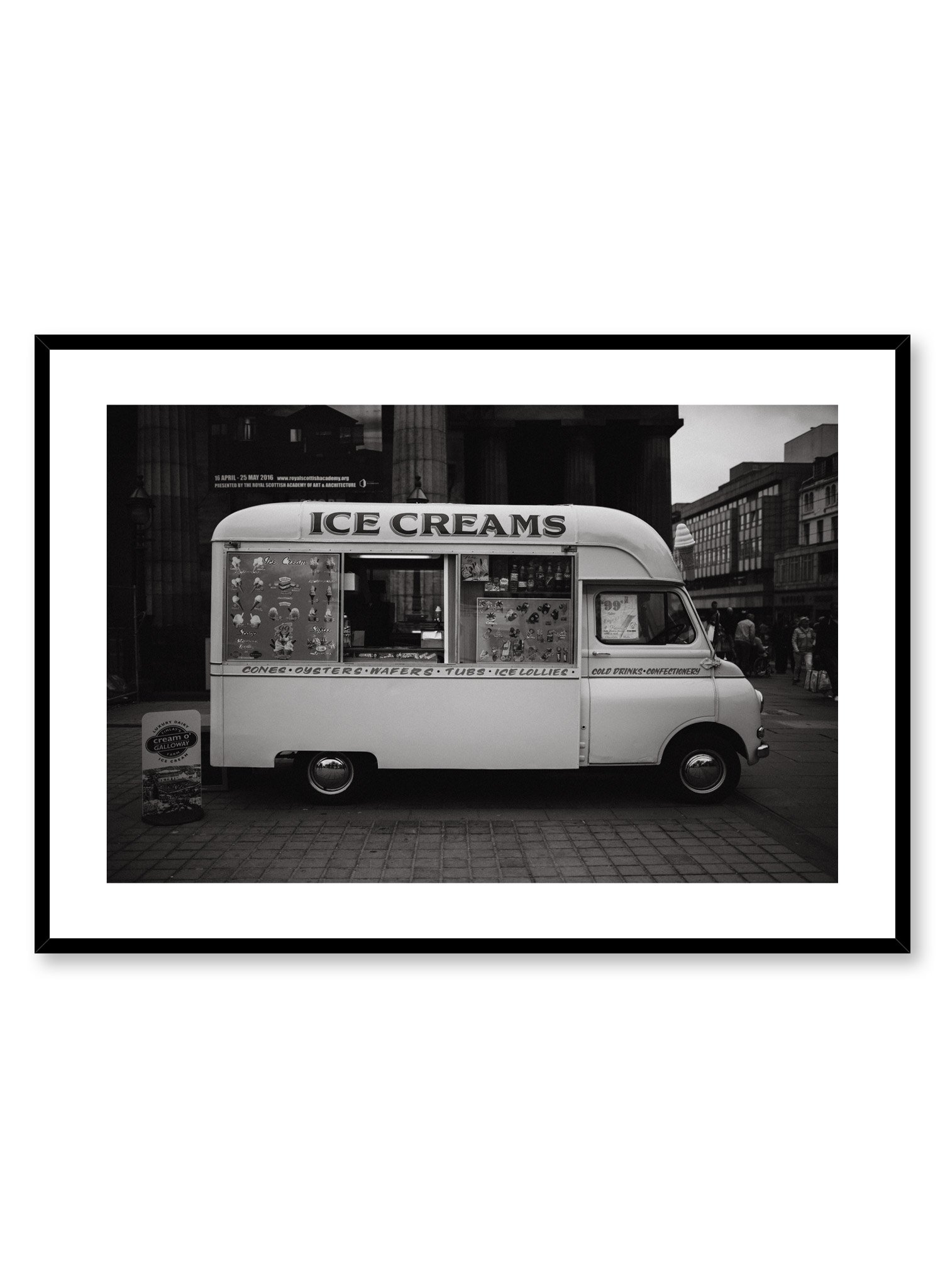 Ice Cream Truck Poster Prints Wall Art Gift For Home Decoration 12x18 16x24 20x30 24x36 Inches