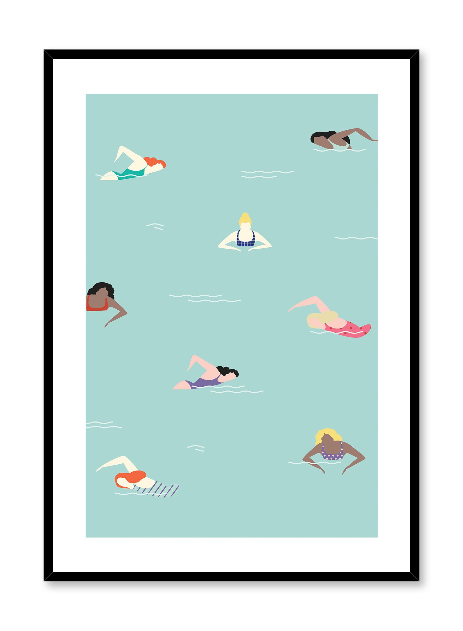 Just Keep Swimming Poster Prints Wall Art Gift For Home Decoration 12x18 16x24 20x30 24x36 Inches
