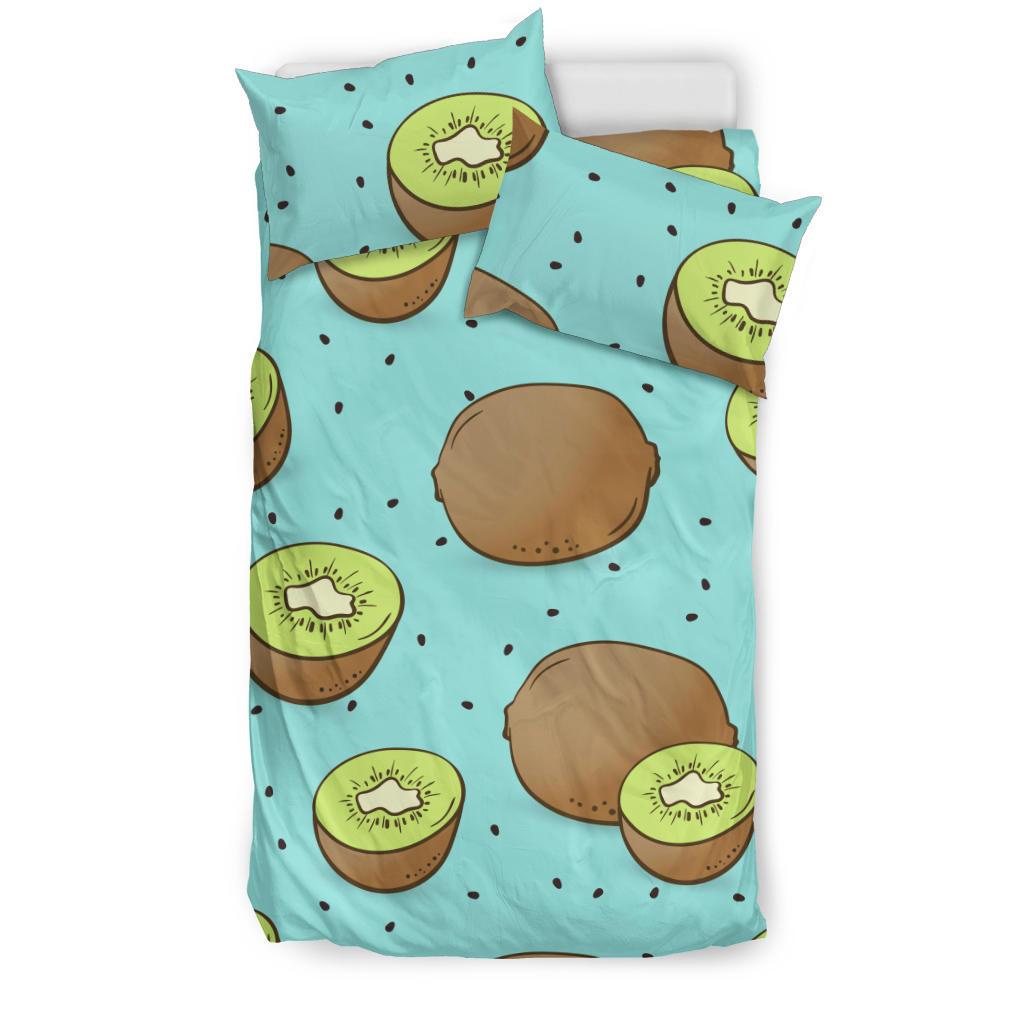Kiwi Blue Background Bedding Comforter Set