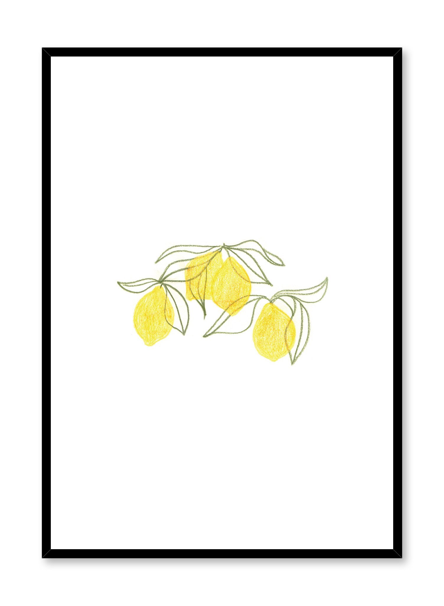 Lemon Leaves Poster Prints Wall Art Gift For Home Decoration 12x18 16x24 20x30 24x36 Inches
