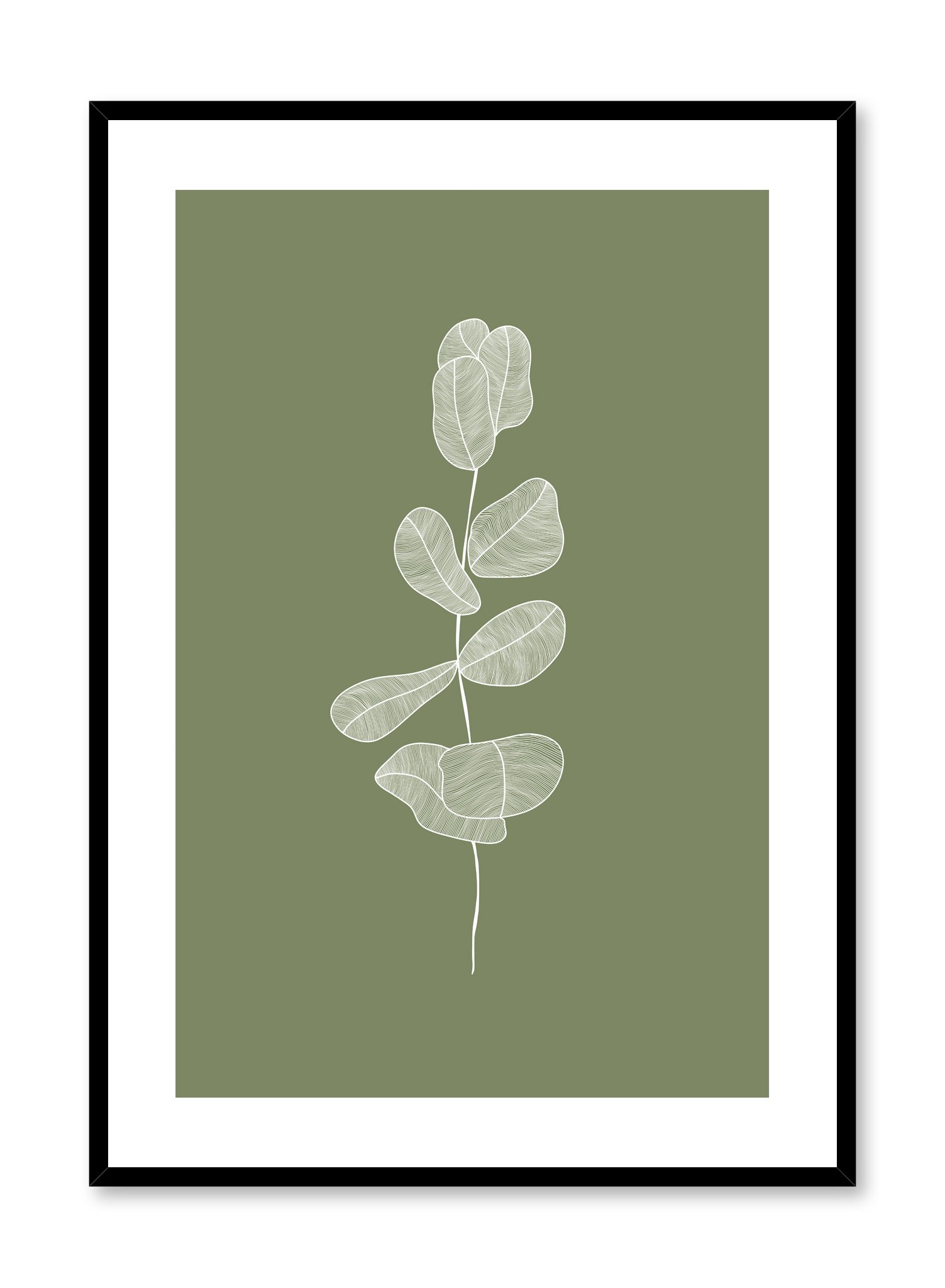 Lined Leaves Poster Prints Wall Art Gift For Home Decoration 12x18 16x24 20x30 24x36 Inches