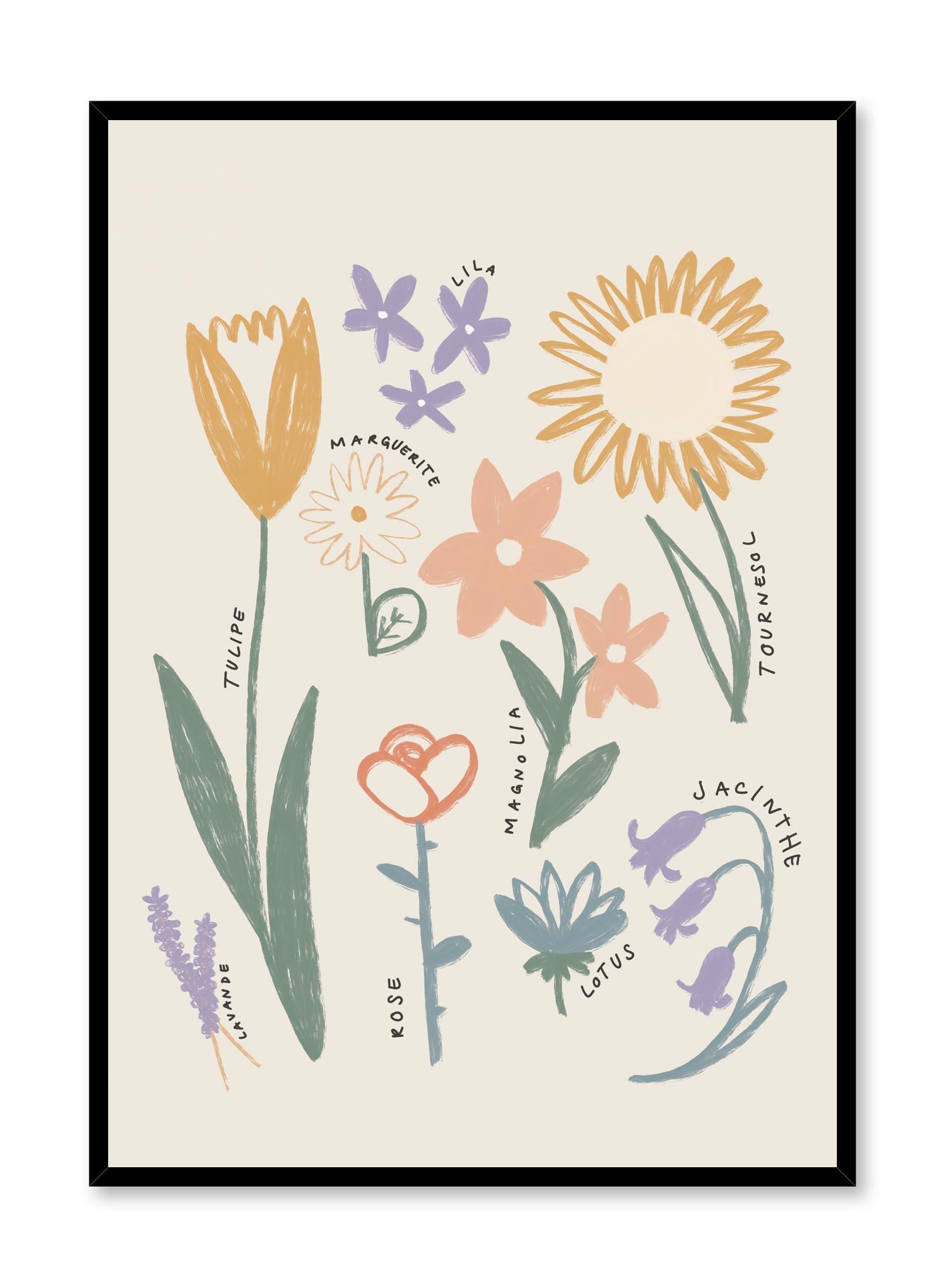 Little Gardener’s Guide In French Poster Prints Wall Art Gift For Home Decoration 12x18 16x24 20x30 24x36 Inches
