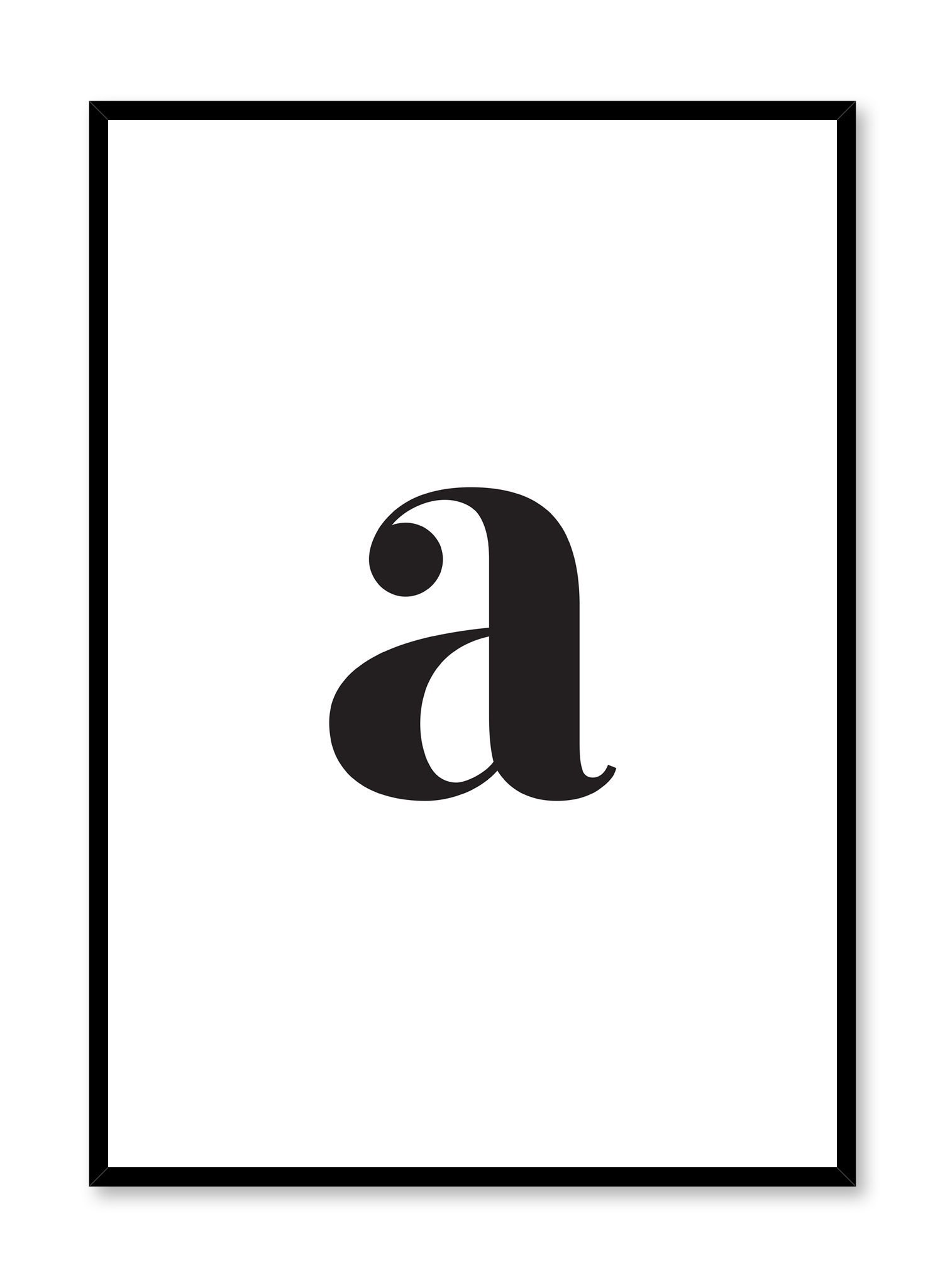Lowercase Letter A Poster Prints Wall Art Gift For Home Decoration 12x18 16x24 20x30 24x36 Inches