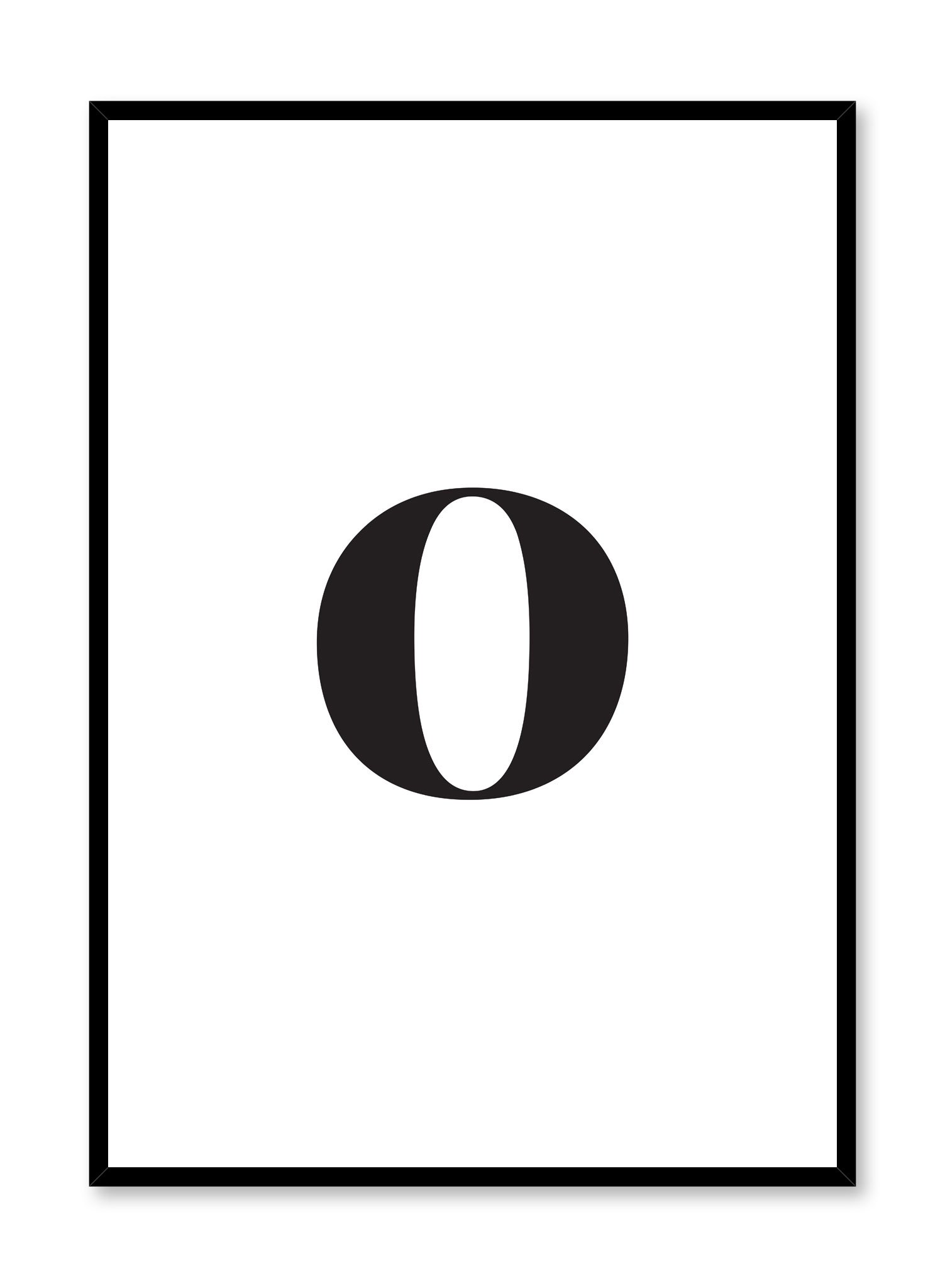 Lowercase Letter O Poster Prints Wall Art Gift For Home Decoration 12x18 16x24 20x30 24x36 Inches