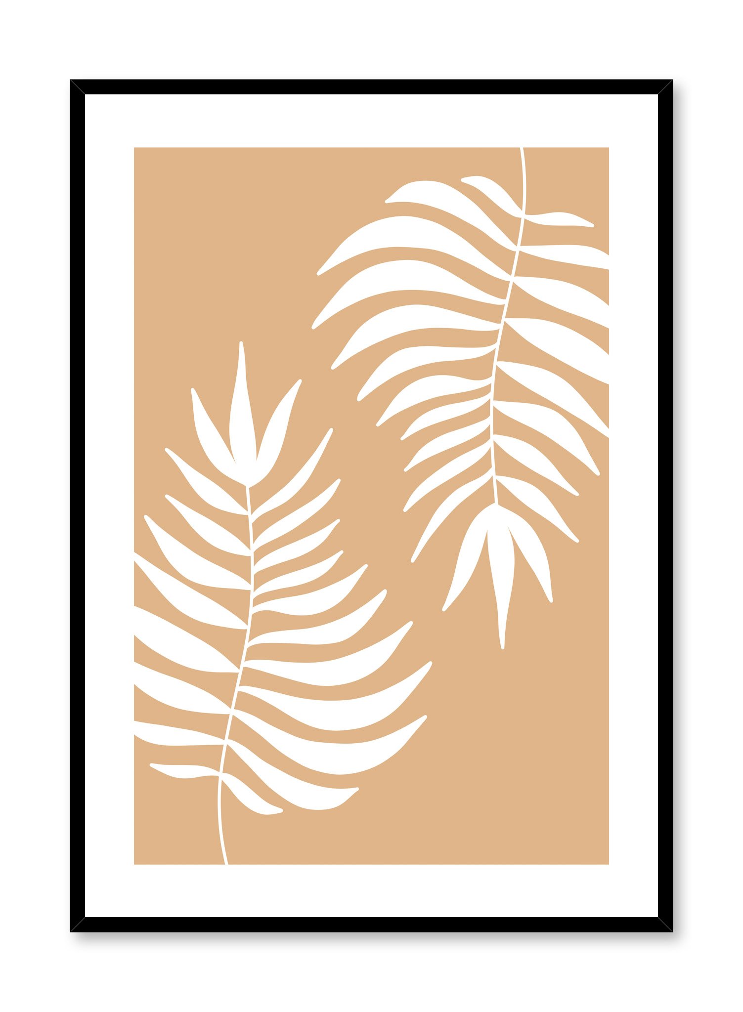 Mirrored Leaves Poster Prints Wall Art Gift For Home Decoration 12x18 16x24 20x30 24x36 Inches