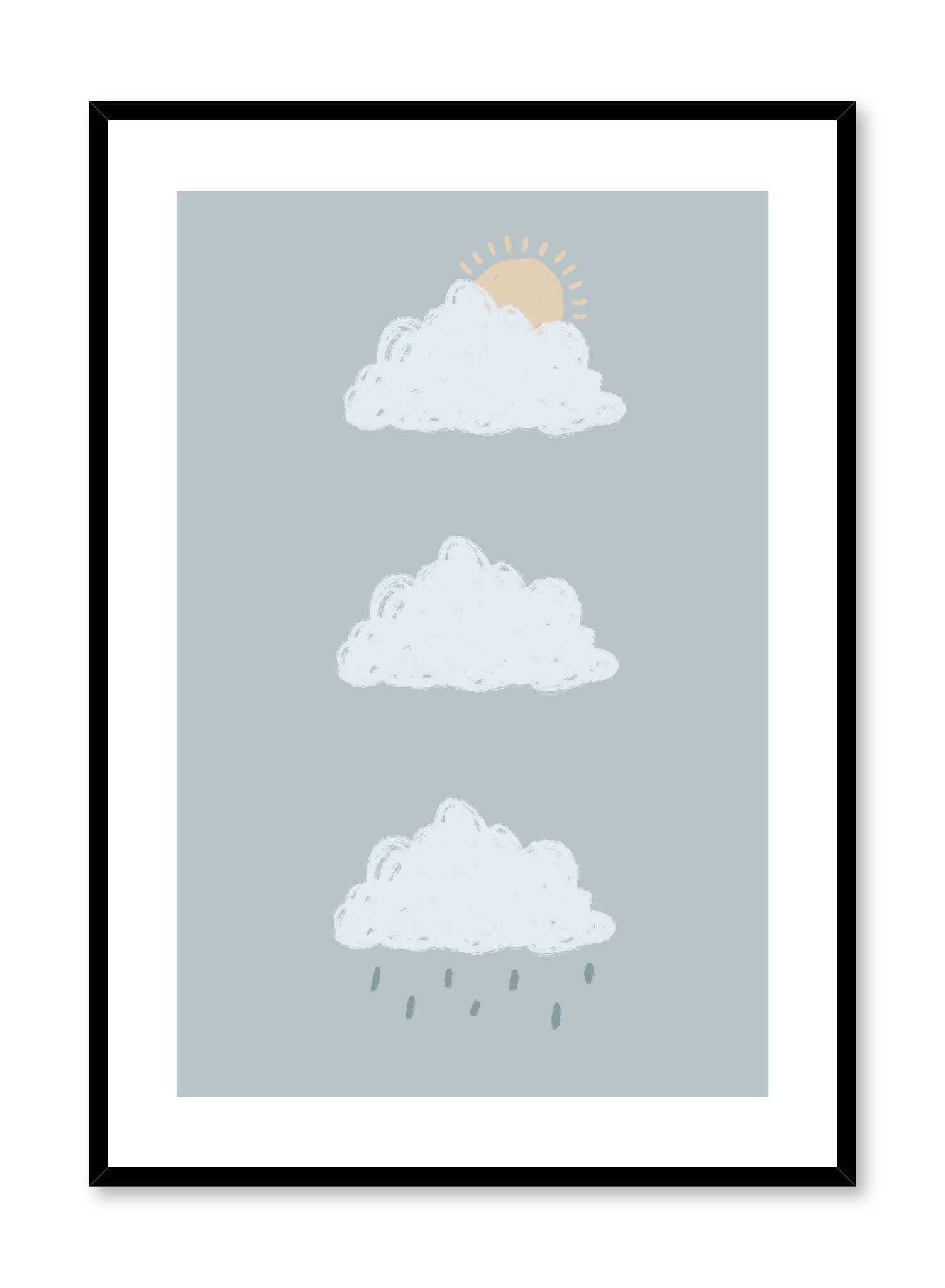 Moody Clouds Poster Prints Wall Art Gift For Home Decoration 12x18 16x24 20x30 24x36 Inches