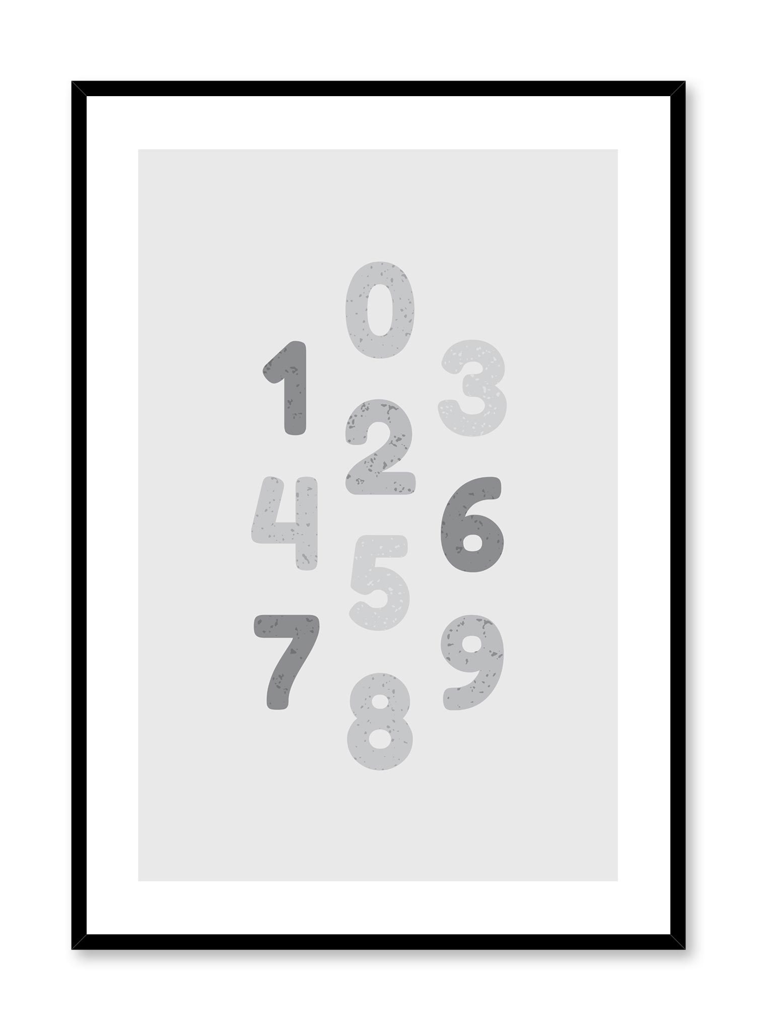 Numbers In Black Poster Prints Wall Art Gift For Home Decoration 12x18 16x24 20x30 24x36 Inches