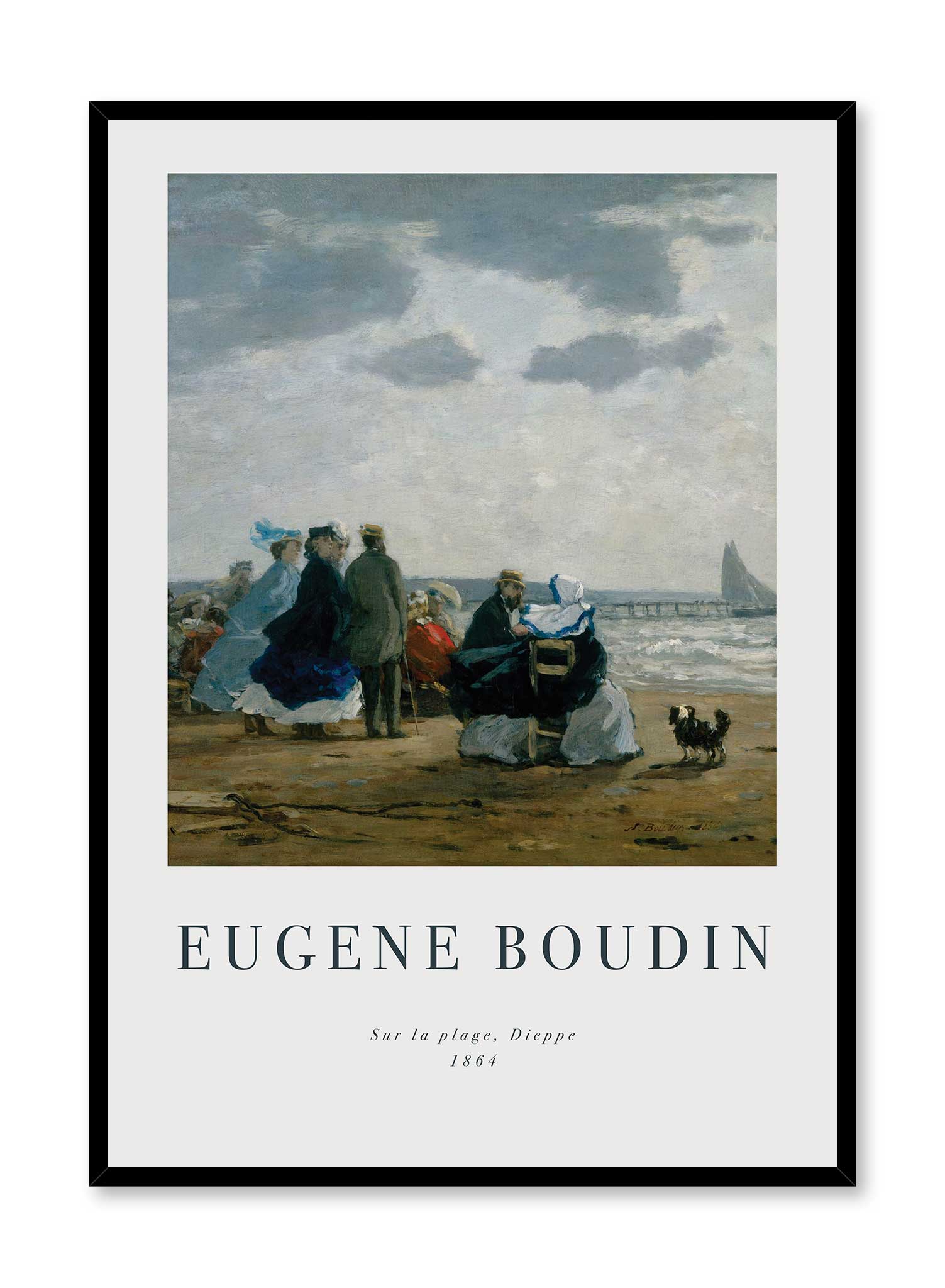 On The Beach Dieppe Poster Prints Wall Art Gift For Home Decoration 12x18 16x24 20x30 24x36 Inches