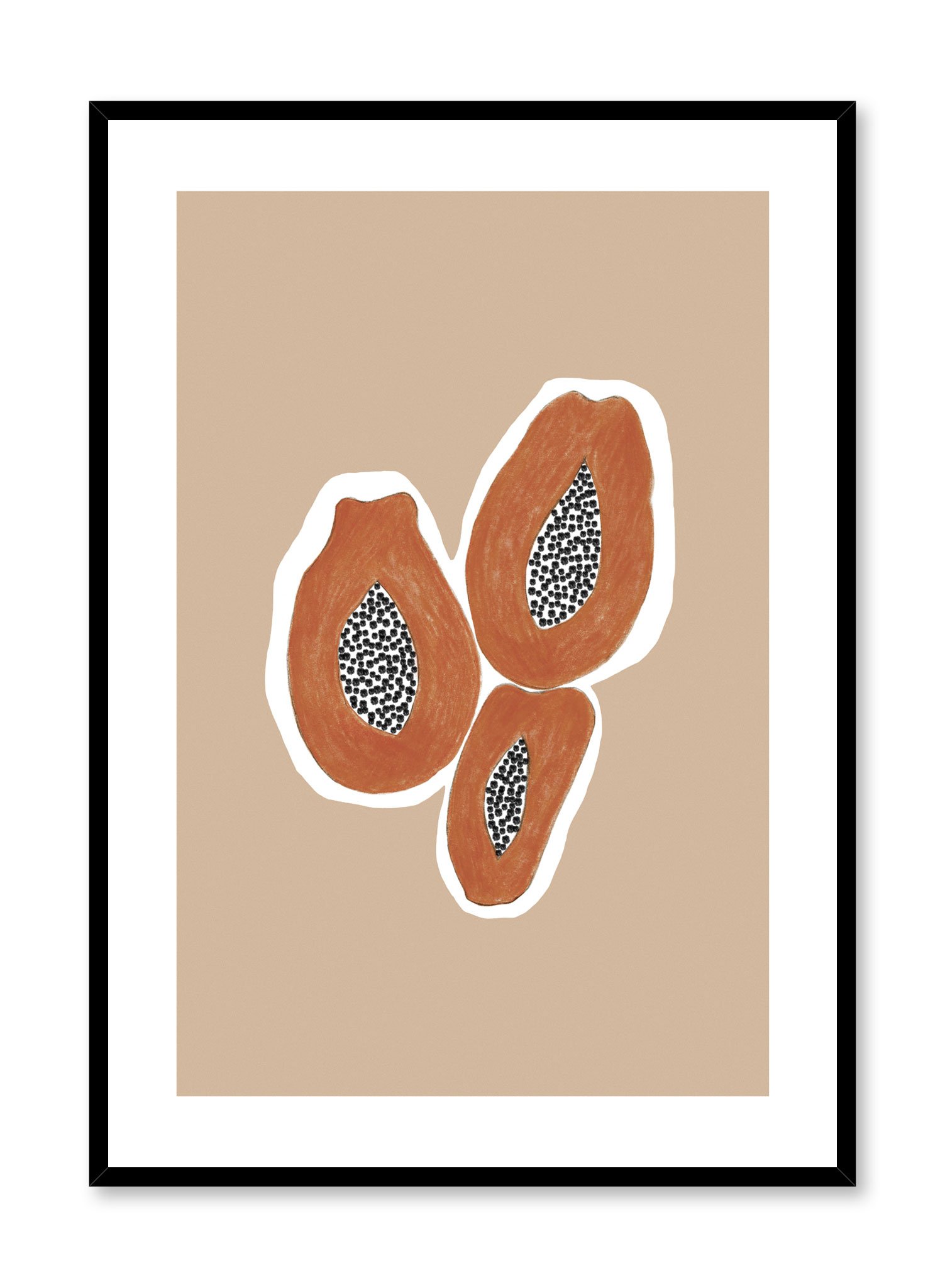Papaya Poster Prints Wall Art Gift For Home Decoration 12x18 16x24 20x30 24x36 Inches