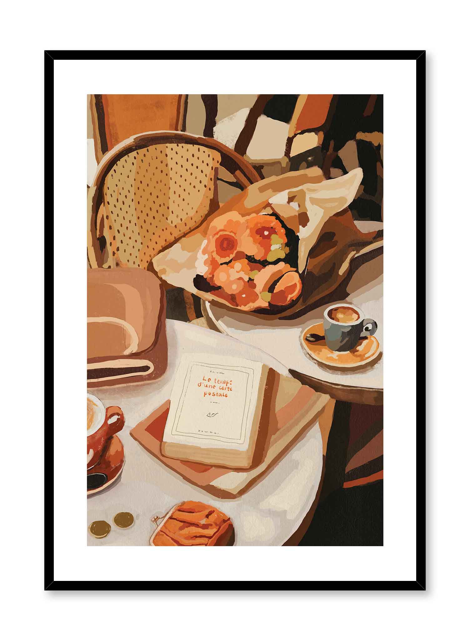 Parisian Terrace Poster Prints Wall Art Gift For Home Decoration 12x18 16x24 20x30 24x36 Inches