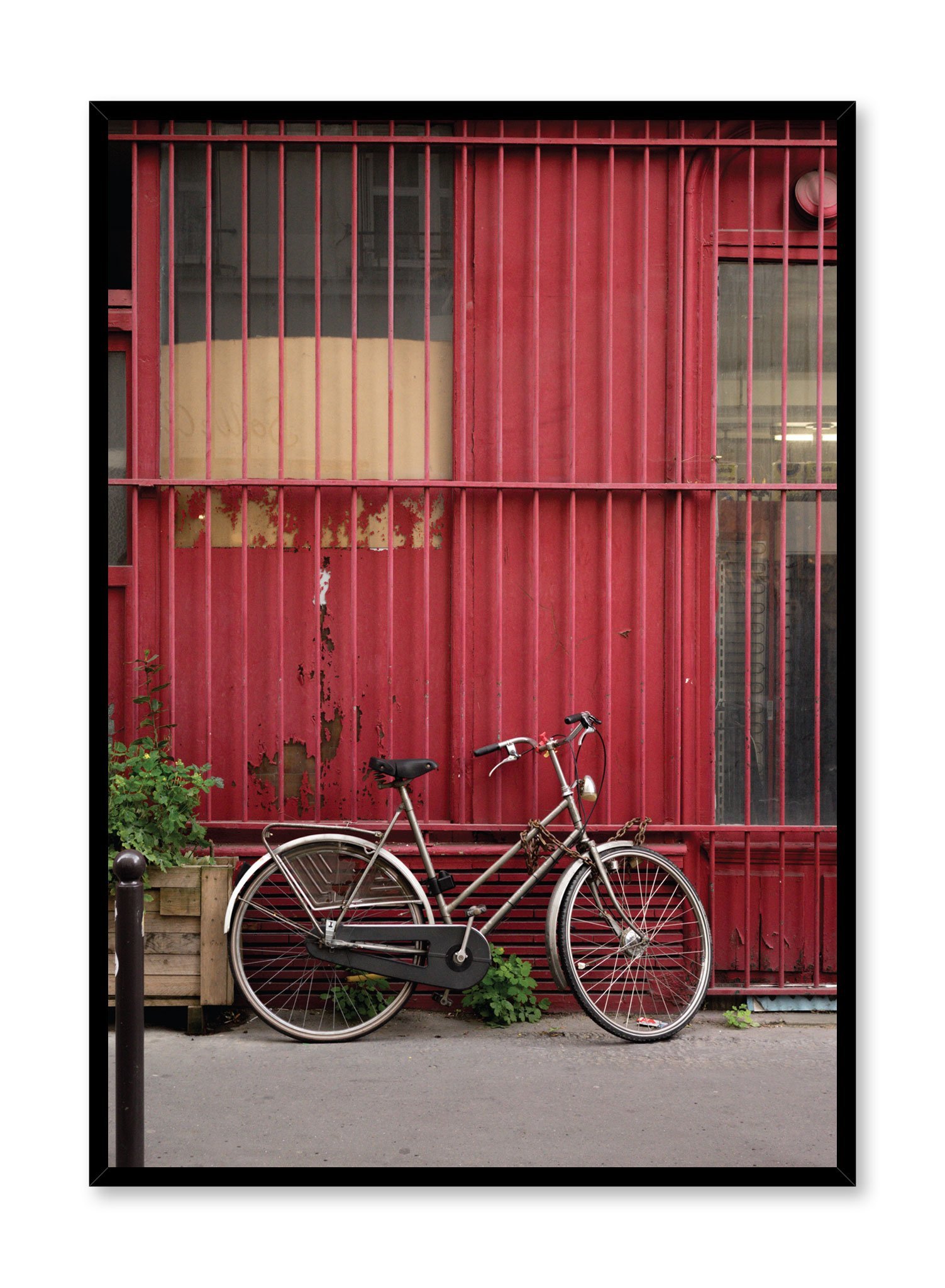 Parked Bike Poster Prints Wall Art Gift For Home Decoration 12x18 16x24 20x30 24x36 Inches