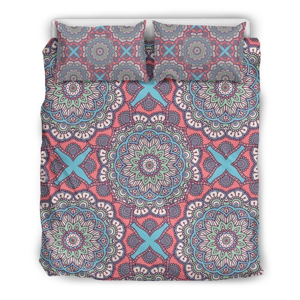 Pastel Mandala Bohemian Pattern Bedding Comforter Set For Bedroom
