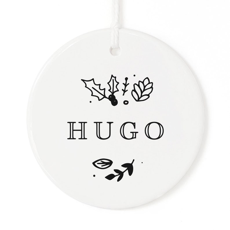 Personalized Name Ceramic Ornament Gift For Home Decoration Circle Heart Oval Star Shape