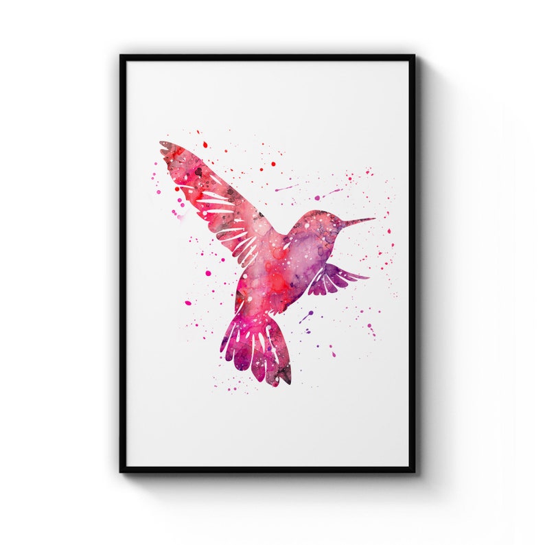 Pink Hummingbird Bird Nursery Animal Affordable Poster Prints Wall Art Gift For Home Decoration 12x18 16x24 20x30 24x36 Inches