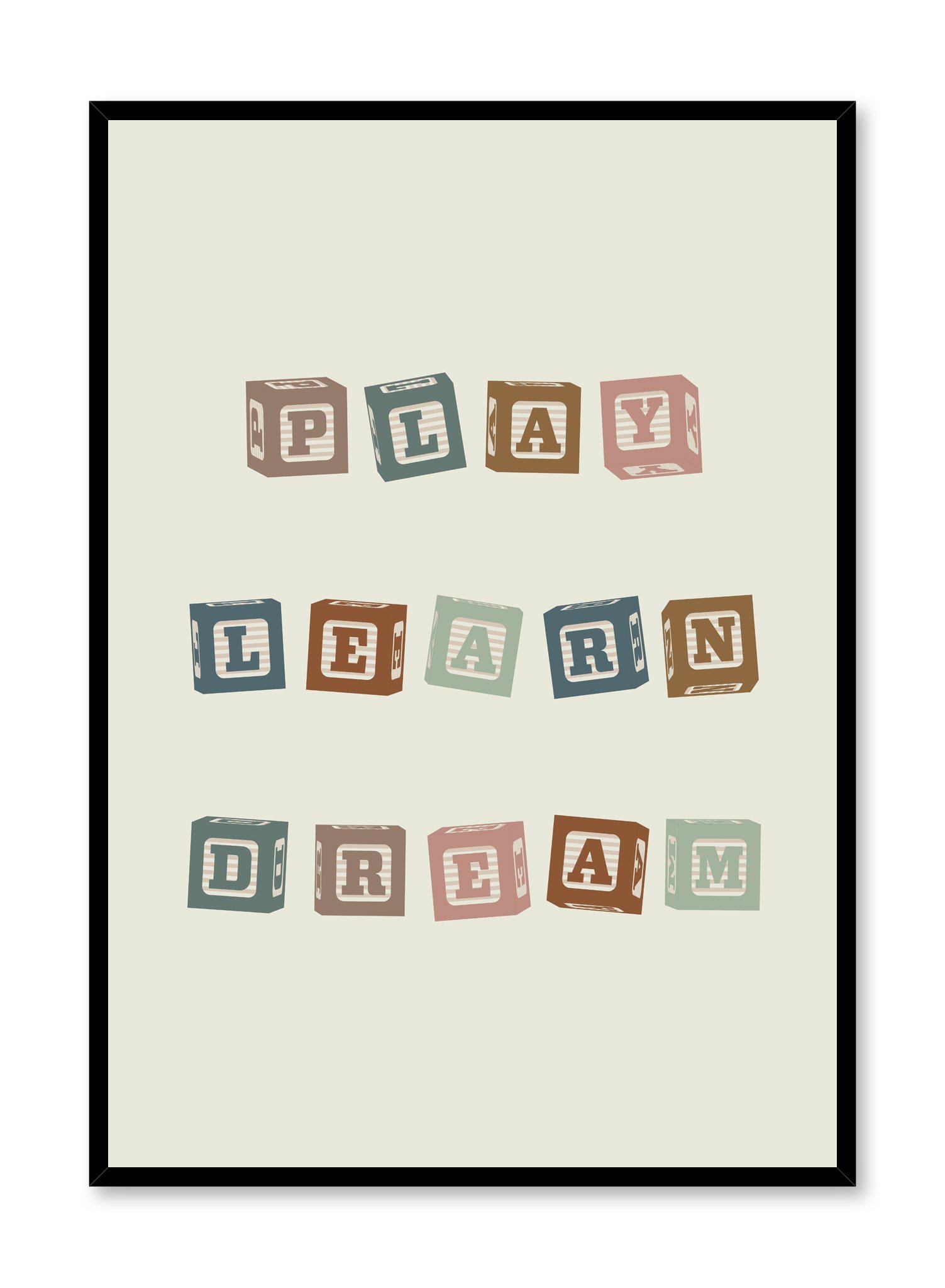 Play Learn Dream Poster Prints Wall Art Gift For Home Decoration 12x18 16x24 20x30 24x36 Inches
