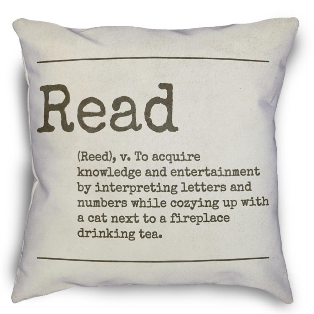 Read Definition Pillow Cover Square Pillow Decorative Gift For Home Decoration 45x45cm