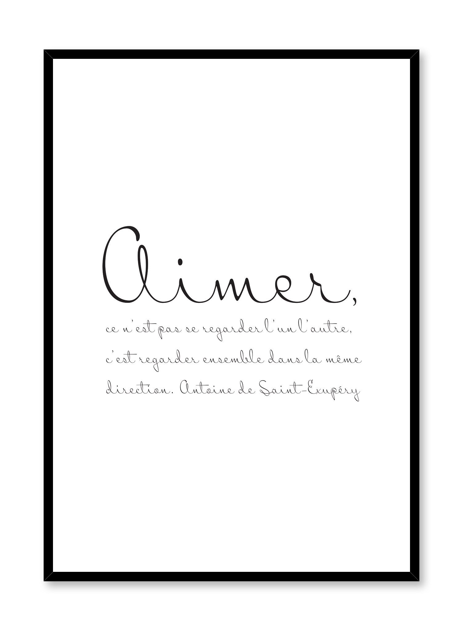 S'Aimer Poster Prints Wall Art Gift For Home Decoration 12x18 16x24 20x30 24x36 Inches