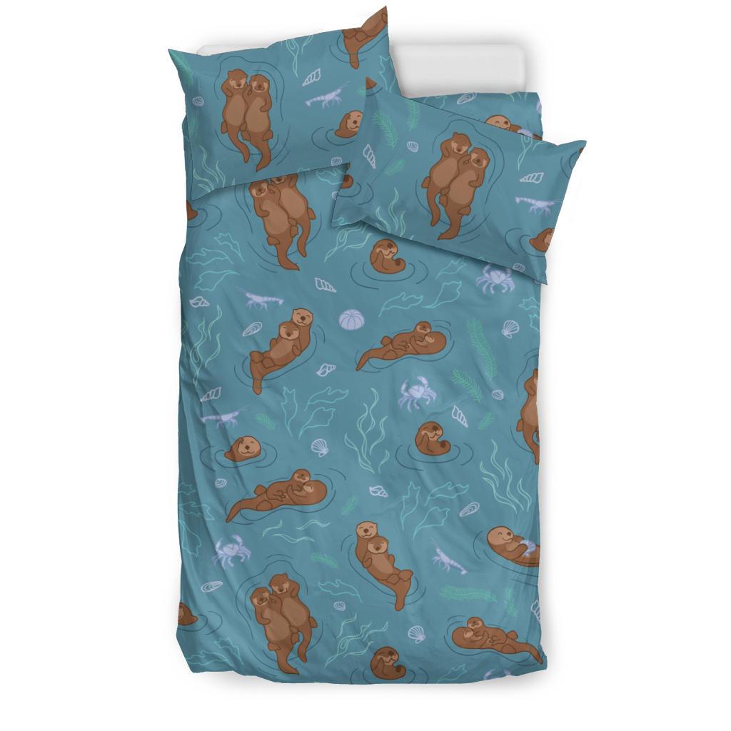 Sea Otters Pattern Bedding Comforter Set