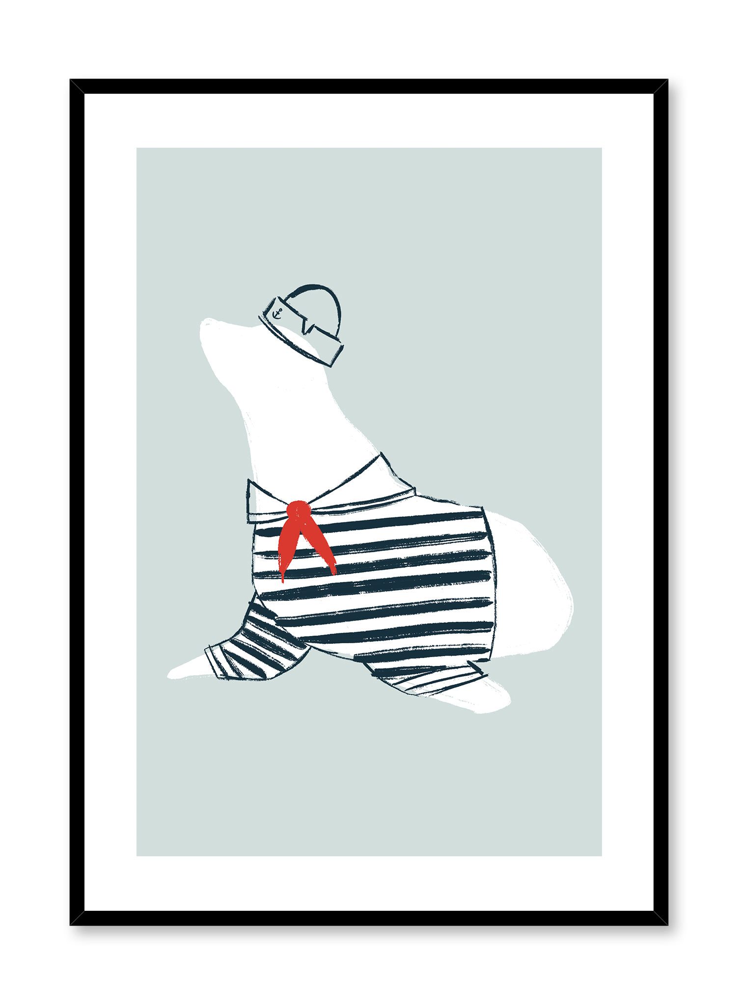 Seal Sailor Poster Prints Wall Art Gift For Home Decoration 12x18 16x24 20x30 24x36 Inches