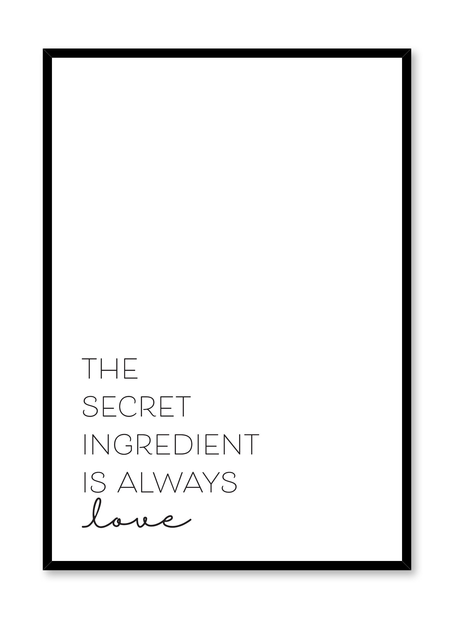 Secret Ingredient Poster Prints Wall Art Gift For Home Decoration 12x18 16x24 20x30 24x36 Inches