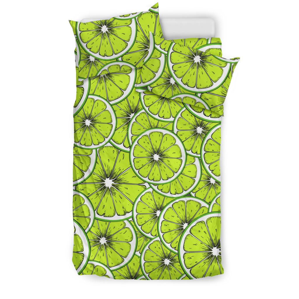 Slices Of Lime Design Pattern Bedding Comforter Set
