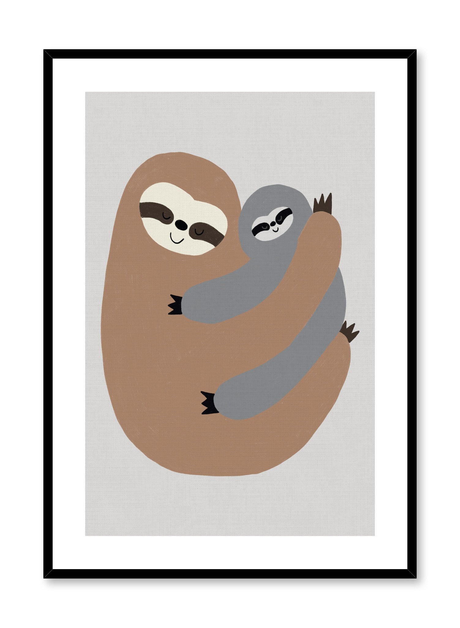 Sloth Hug Poster Prints Wall Art Gift For Home Decoration 12x18 16x24 20x30 24x36 Inches