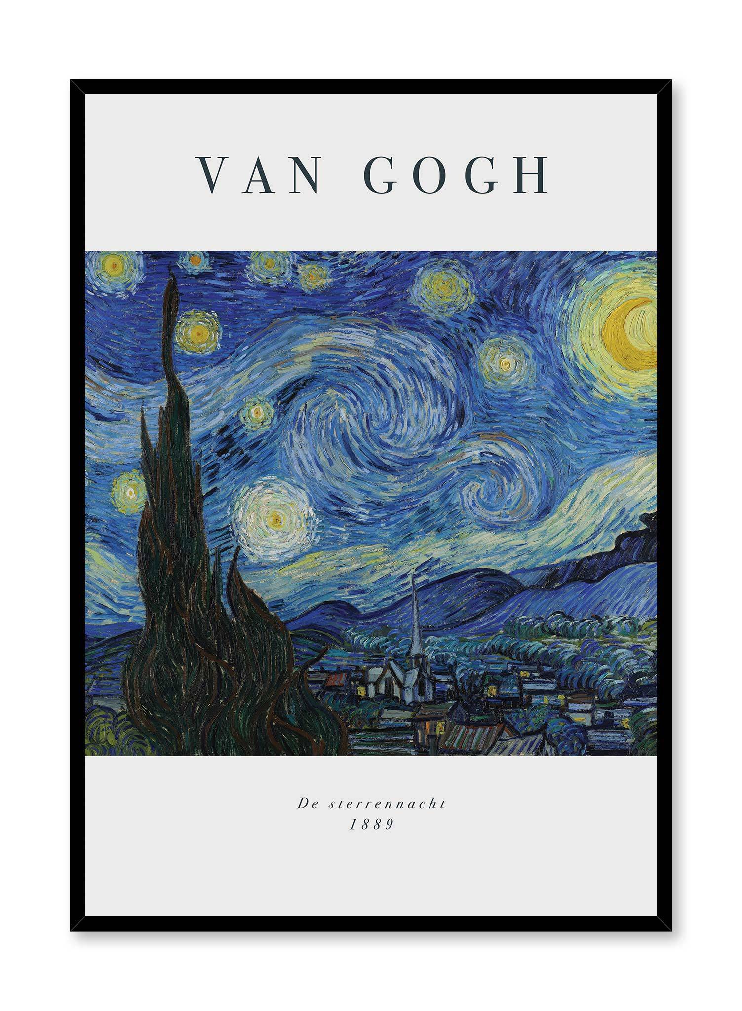 Starry Night Poster Prints Wall Art Gift For Home Decoration 12x18 16x24 20x30 24x36 Inches