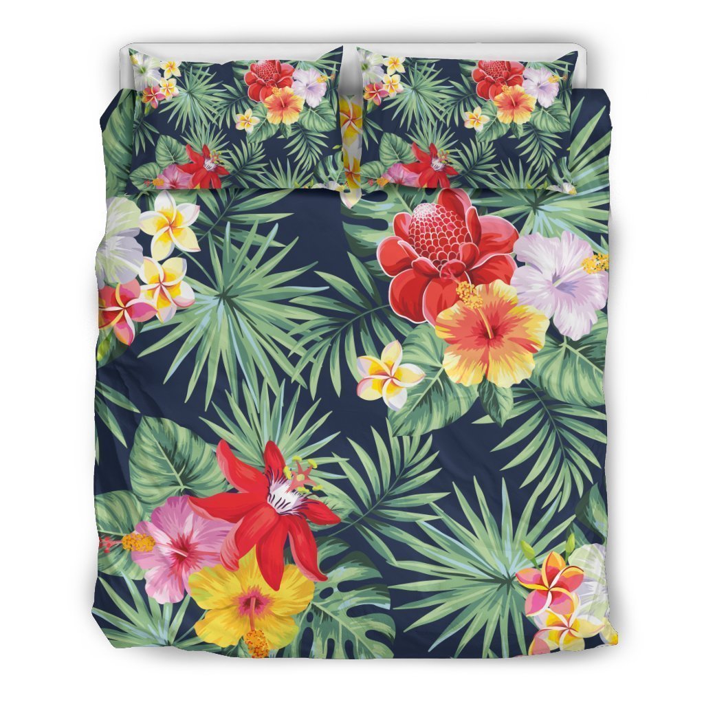 Summer Tropical Hawaii Pattern Bedding Comforter Set For Bedroom