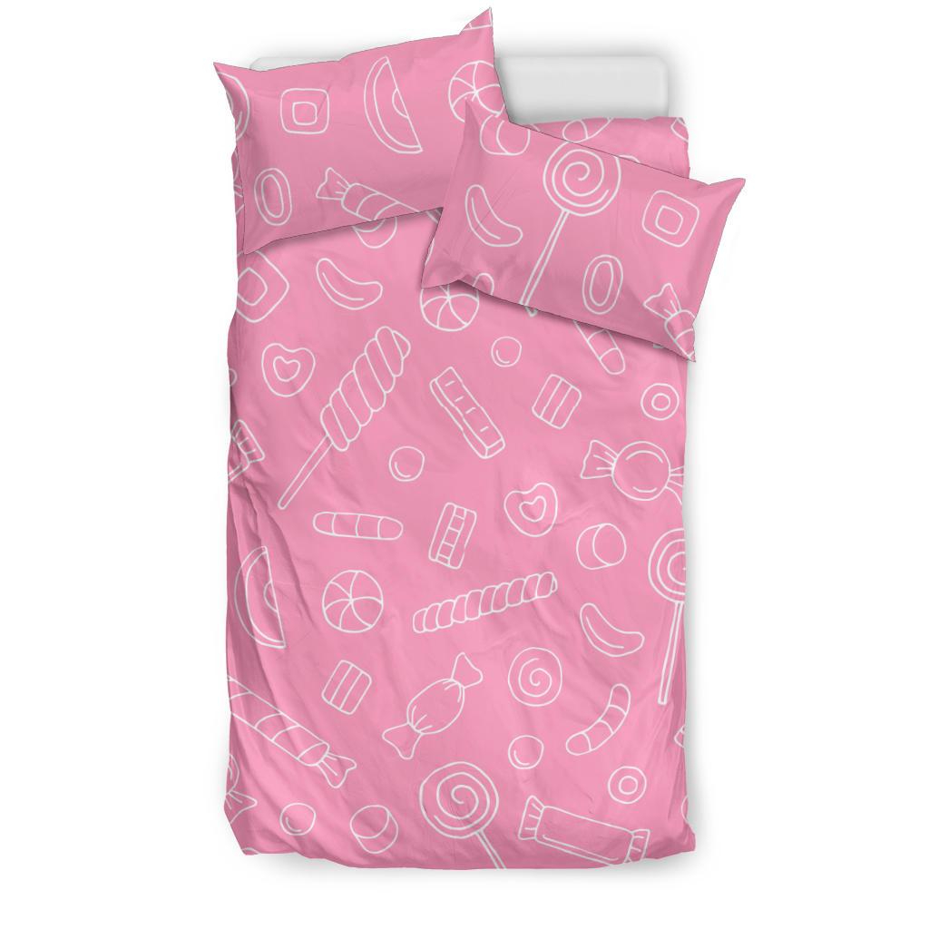 Sweet Candy Pink Background Bedding Comforter Set