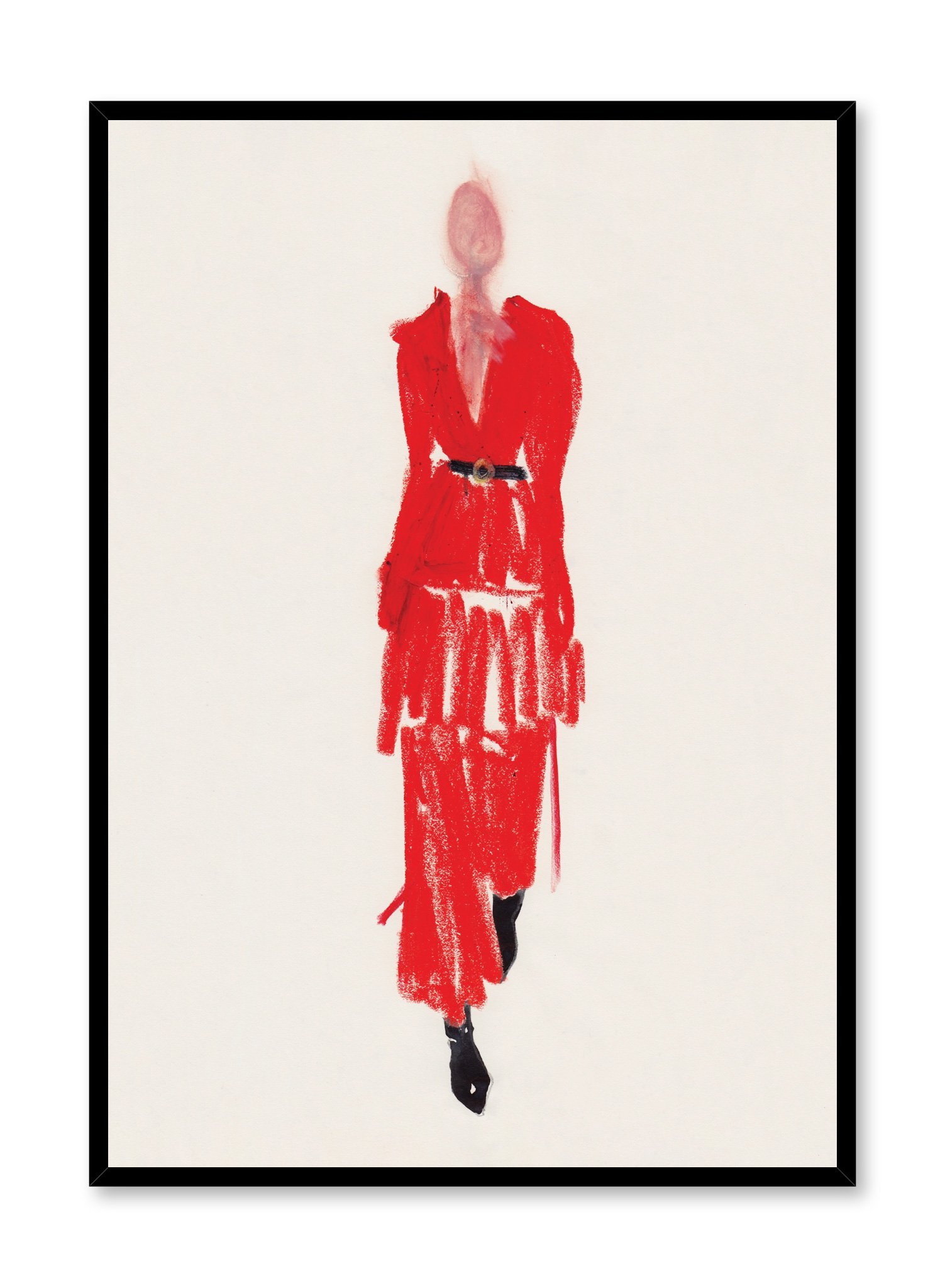 The Red Dress Poster Prints Wall Art Gift For Home Decoration 12x18 16x24 20x30 24x36 Inches