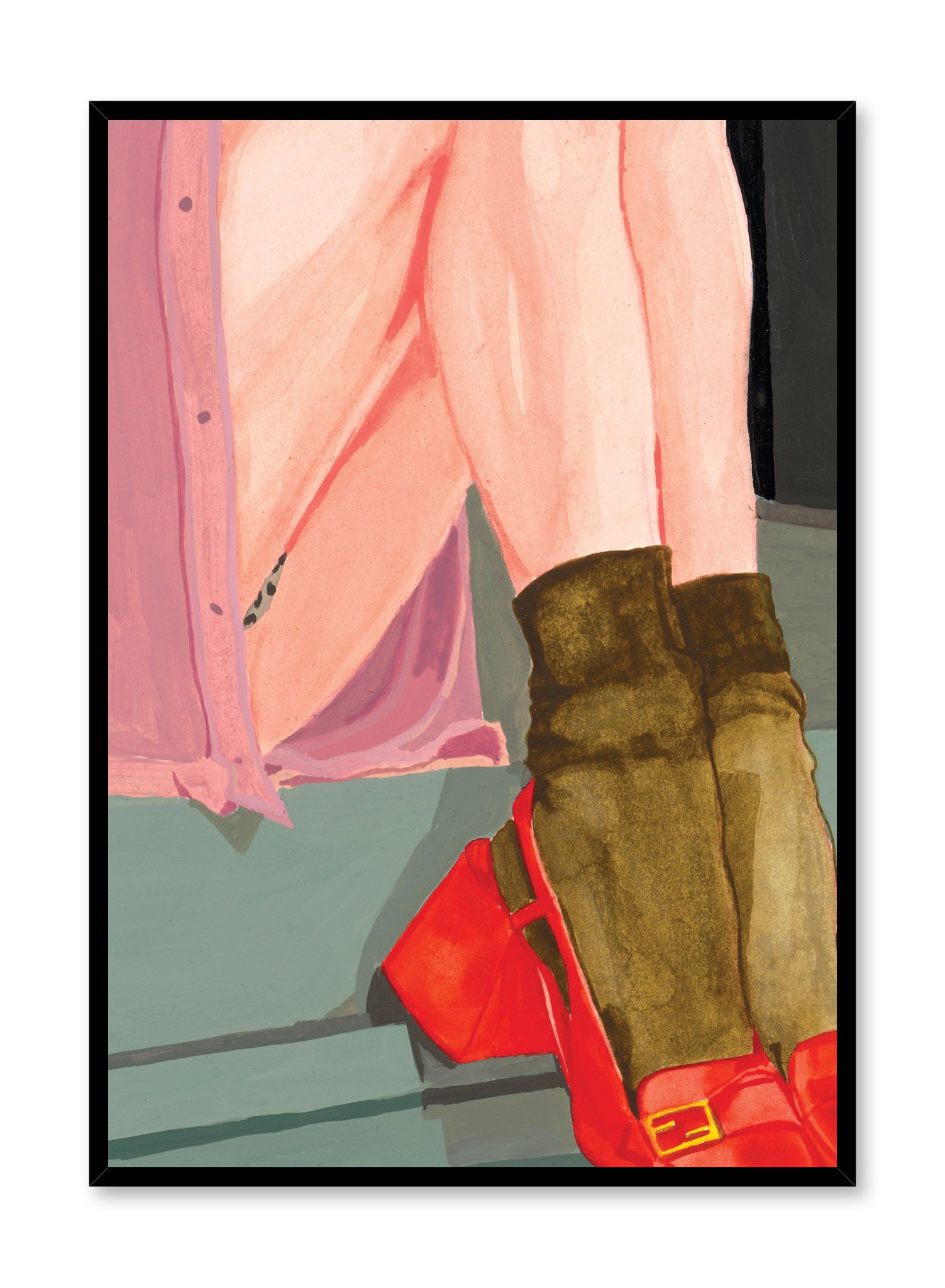 The Waiting Girl Poster Prints Wall Art Gift For Home Decoration 12x18 16x24 20x30 24x36 Inches