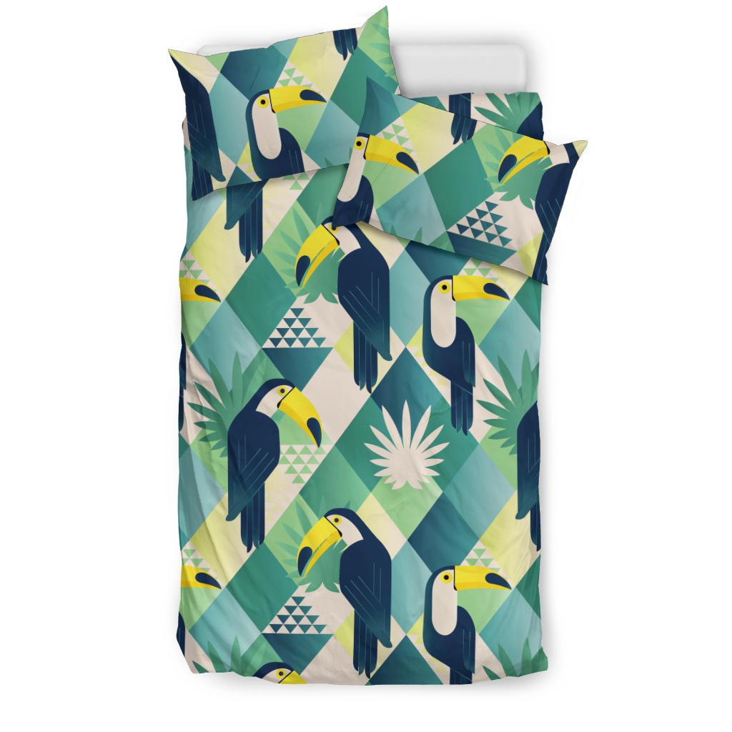 Toucan Tropical Leaves Design Pattern Bedding Comforter Set