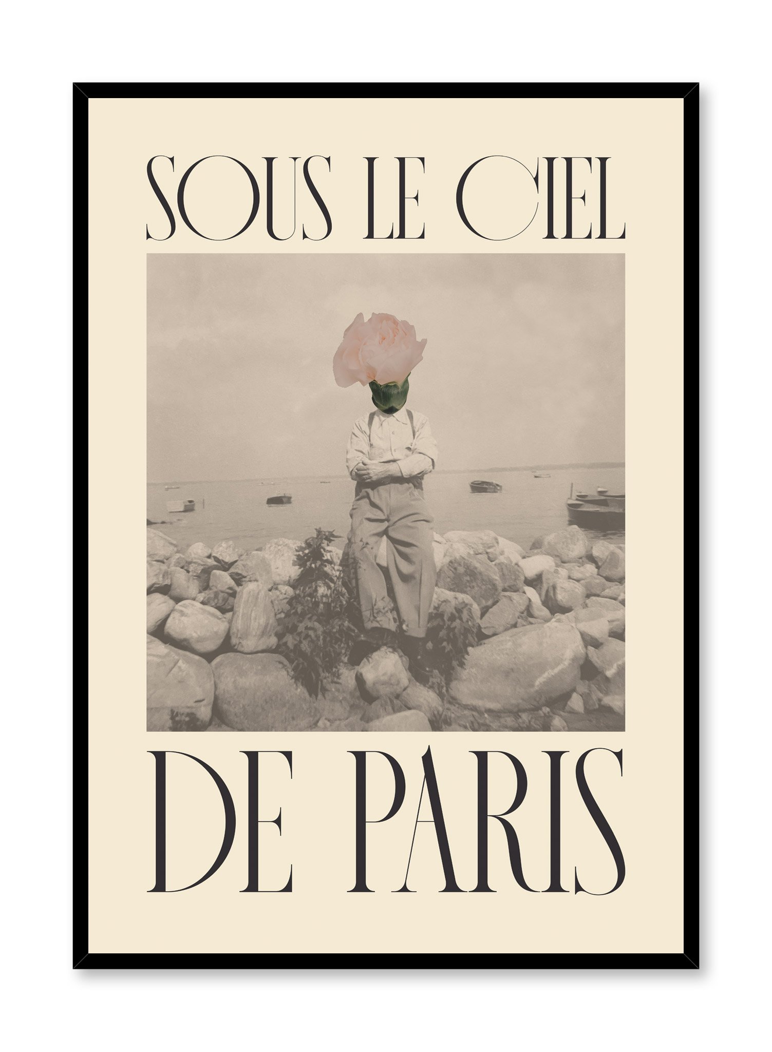 Under The Paris Sky In Beige Poster Prints Wall Art Gift For Home Decoration 12x18 16x24 20x30 24x36 Inches