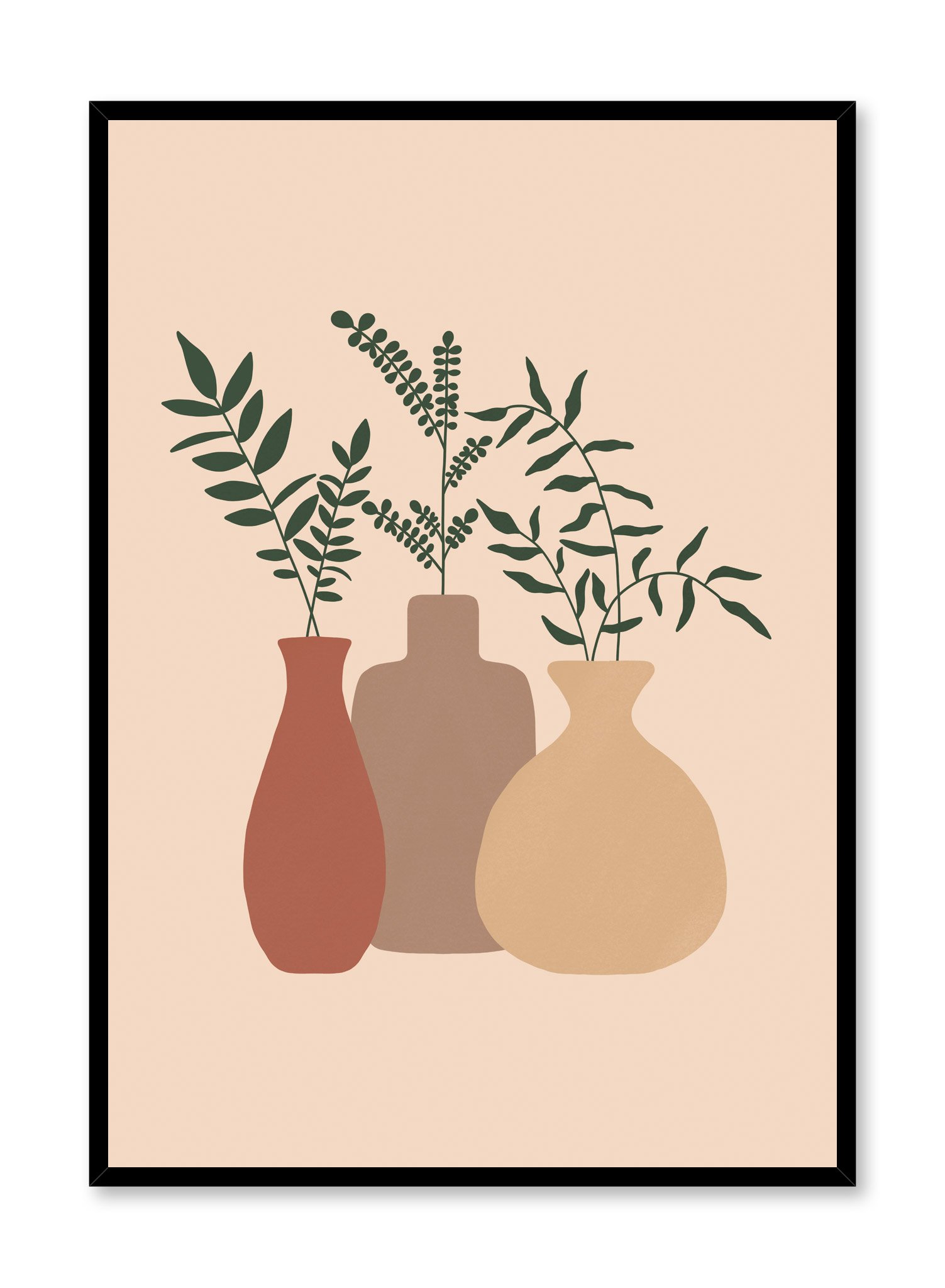 Vase Trio Poster Prints Wall Art Gift For Home Decoration 12x18 16x24 20x30 24x36 Inches
