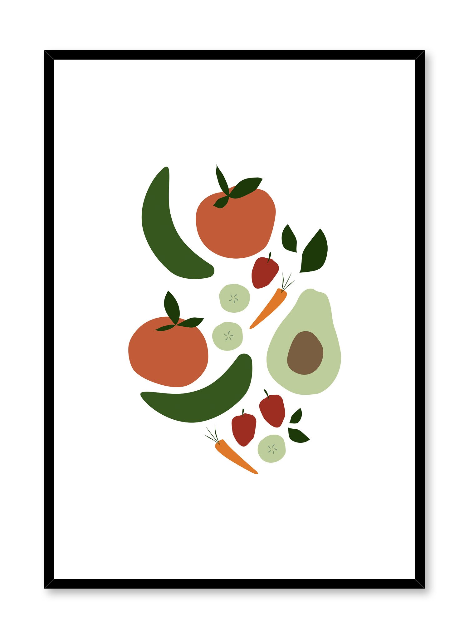 Veggies Poster Prints Wall Art Gift For Home Decoration 12x18 16x24 20x30 24x36 Inches