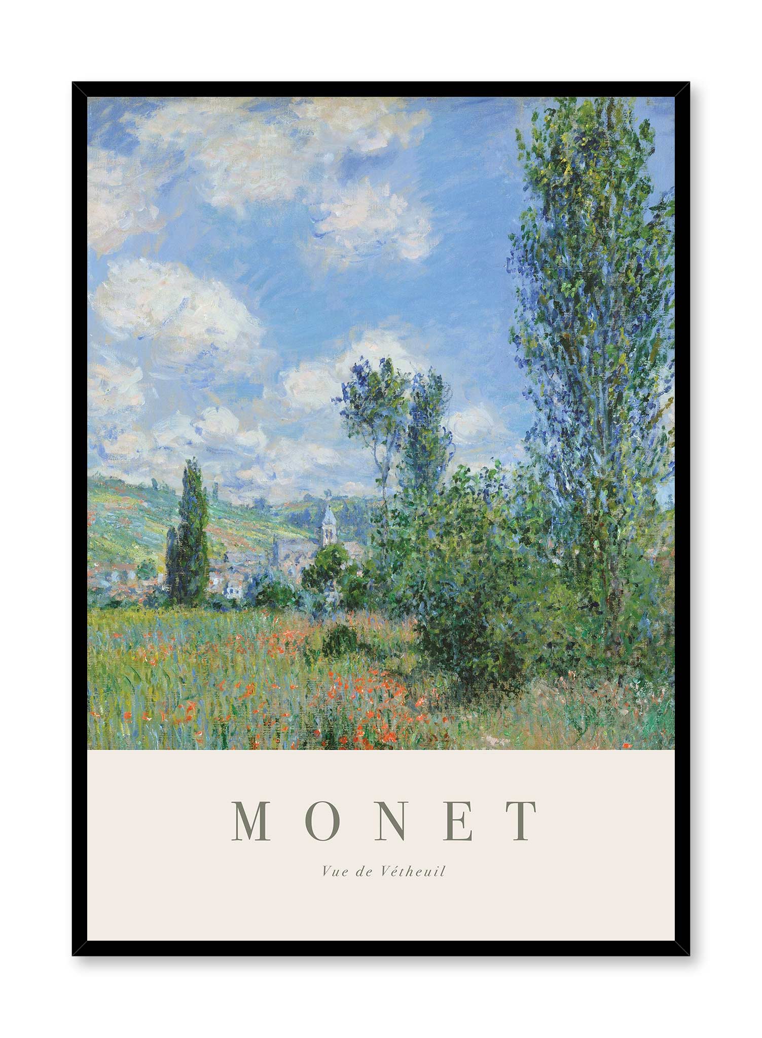 View Of Vétheuil Poster Prints Wall Art Gift For Home Decoration 12x18 16x24 20x30 24x36 Inches