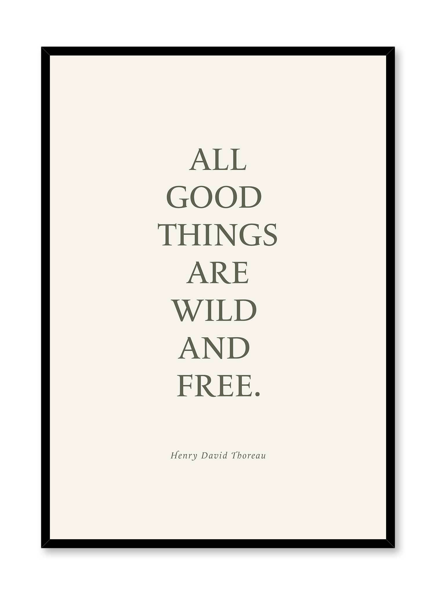 Wild & Free Poster Prints Wall Art Gift For Home Decoration 12x18 16x24 20x30 24x36 Inches