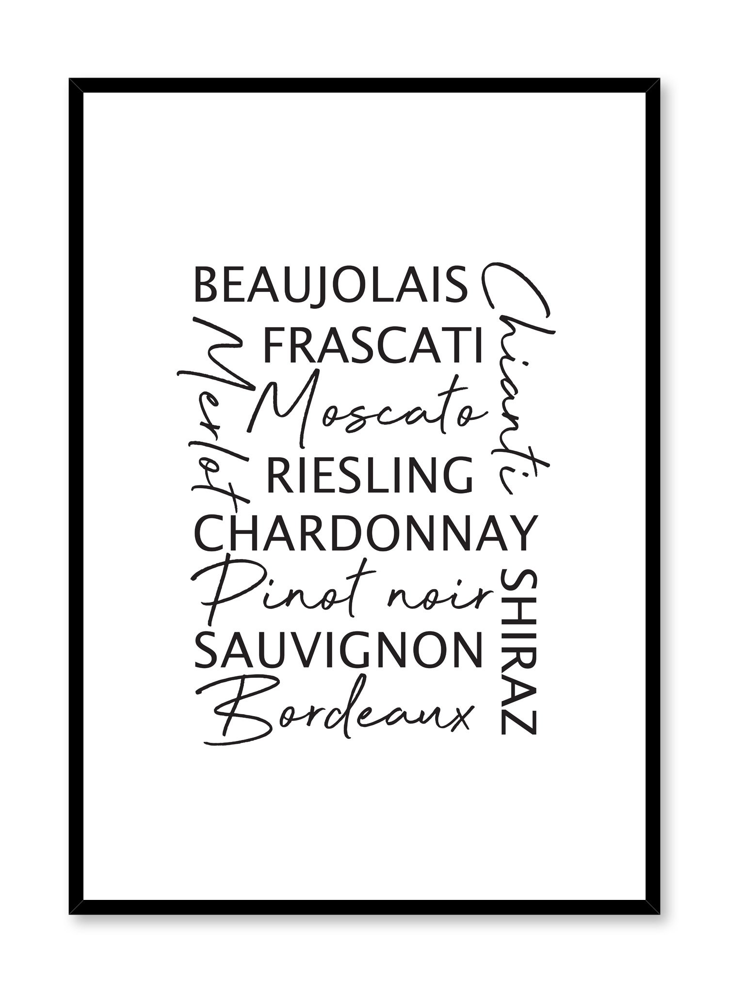 Wine Wednesday Poster Prints Wall Art Gift For Home Decoration 12x18 16x24 20x30 24x36 Inches