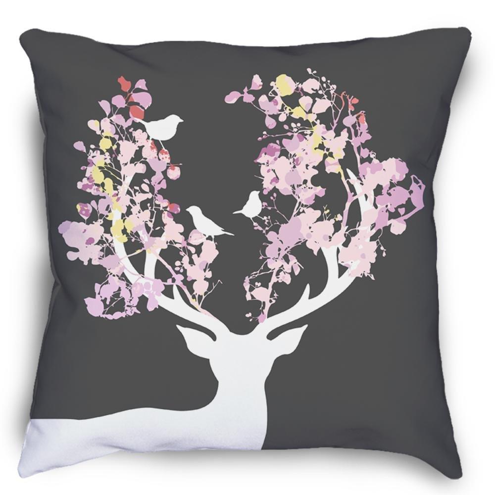 Woodland Deer Pillow Cover Square Pillow Decorative Gift For Home Decoration 45x45cm